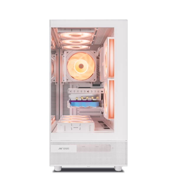 Ant Esports Chassis Crystal X6 -White ( Chassis Without Power Supply ) - Pakshal Impex