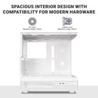 Ant Esports Chassis Crystal X6 -White ( Chassis Without Power Supply ) - Pakshal Impex
