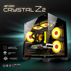 Ant Esports Chassis CRYSTAL Z2 Black ( Chassis Without Power Supply ) - Pakshal Impex