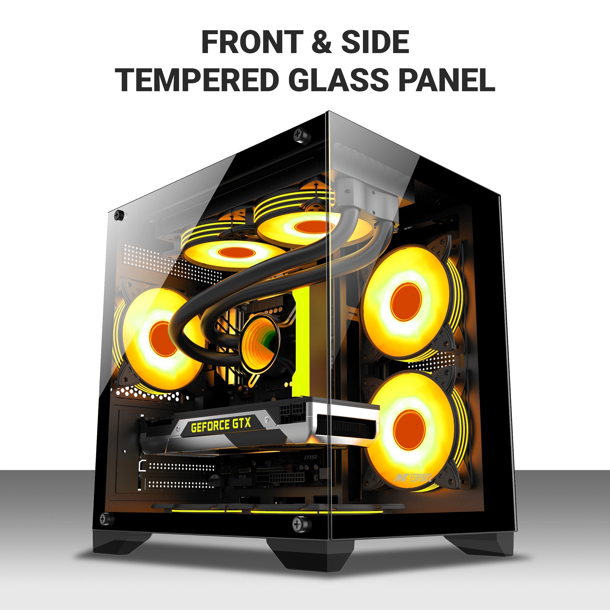 Ant Esports Chassis CRYSTAL Z2 Black ( Chassis Without Power Supply ) - Pakshal Impex