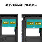 Ant Esports Chassis CRYSTAL Z2 Black ( Chassis Without Power Supply ) - Pakshal Impex