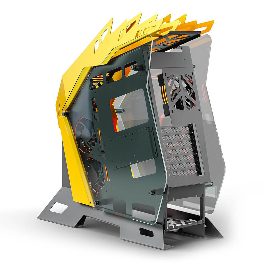 Ant Esports Chassis Cypher G7 Mid -Tower ATX Special Gaming Computer Case (BLACK & YELLOW) - Pakshal Impex