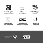 Ant Esports Chassis Eclipse - White Black ( Chassis Without Power Supply ) - Pakshal Impex