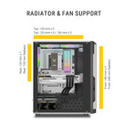 Ant Esports Chassis Eclipse - White Black ( Chassis Without Power Supply ) - Pakshal Impex