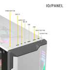 Ant Esports Chassis Eclipse - White Black ( Chassis Without Power Supply ) - Pakshal Impex