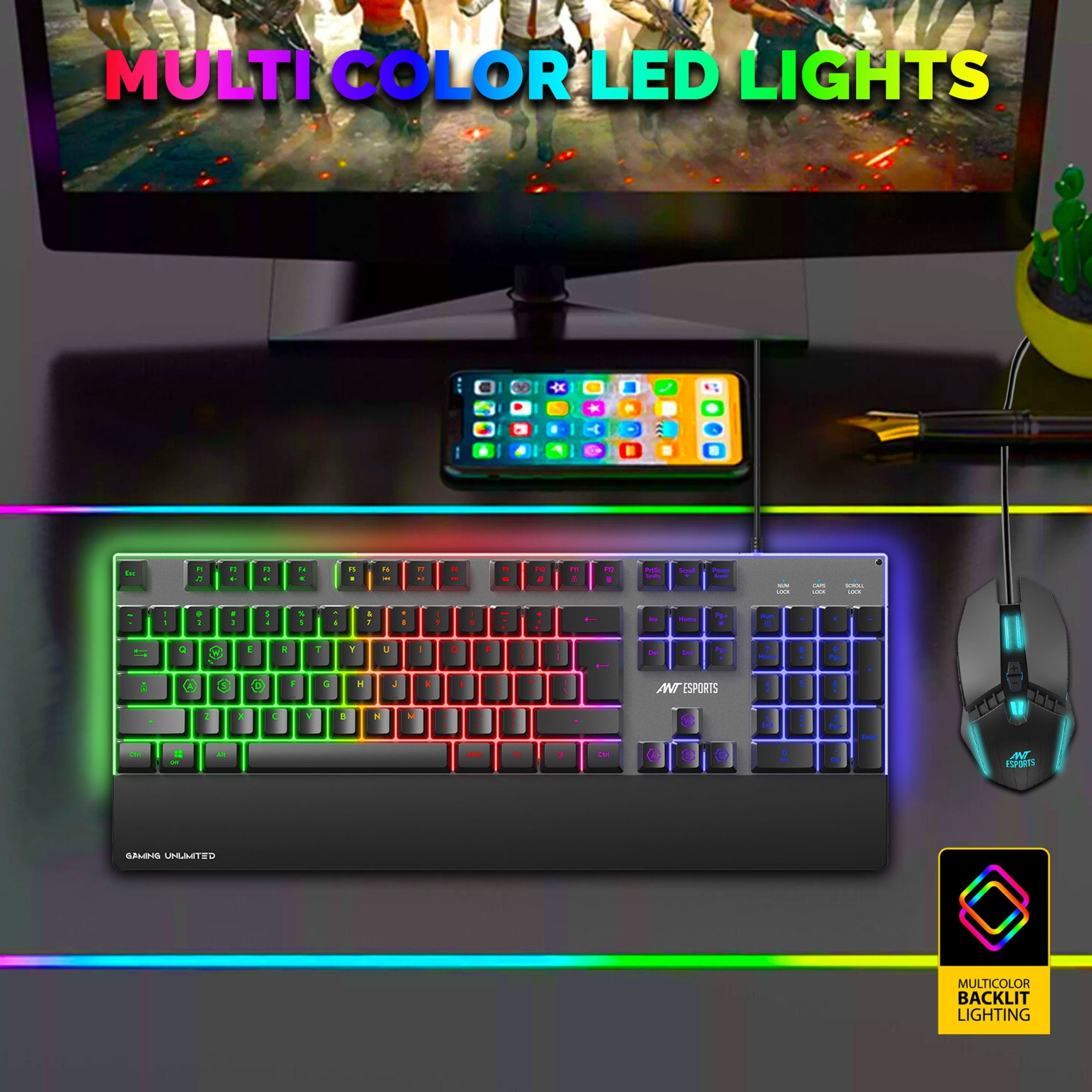 ANT ESPORTS KEYBOARD MOUSE WIRED COMBO- KM550 - Pakshal Impex