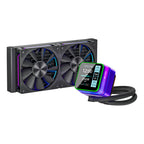 ANT ESPORTS LIQUID COOLER ARGB 240MM WITH 2.8 INCH LCD DISPLAY BLACK - GLACIUS 240D - Pakshal Impex