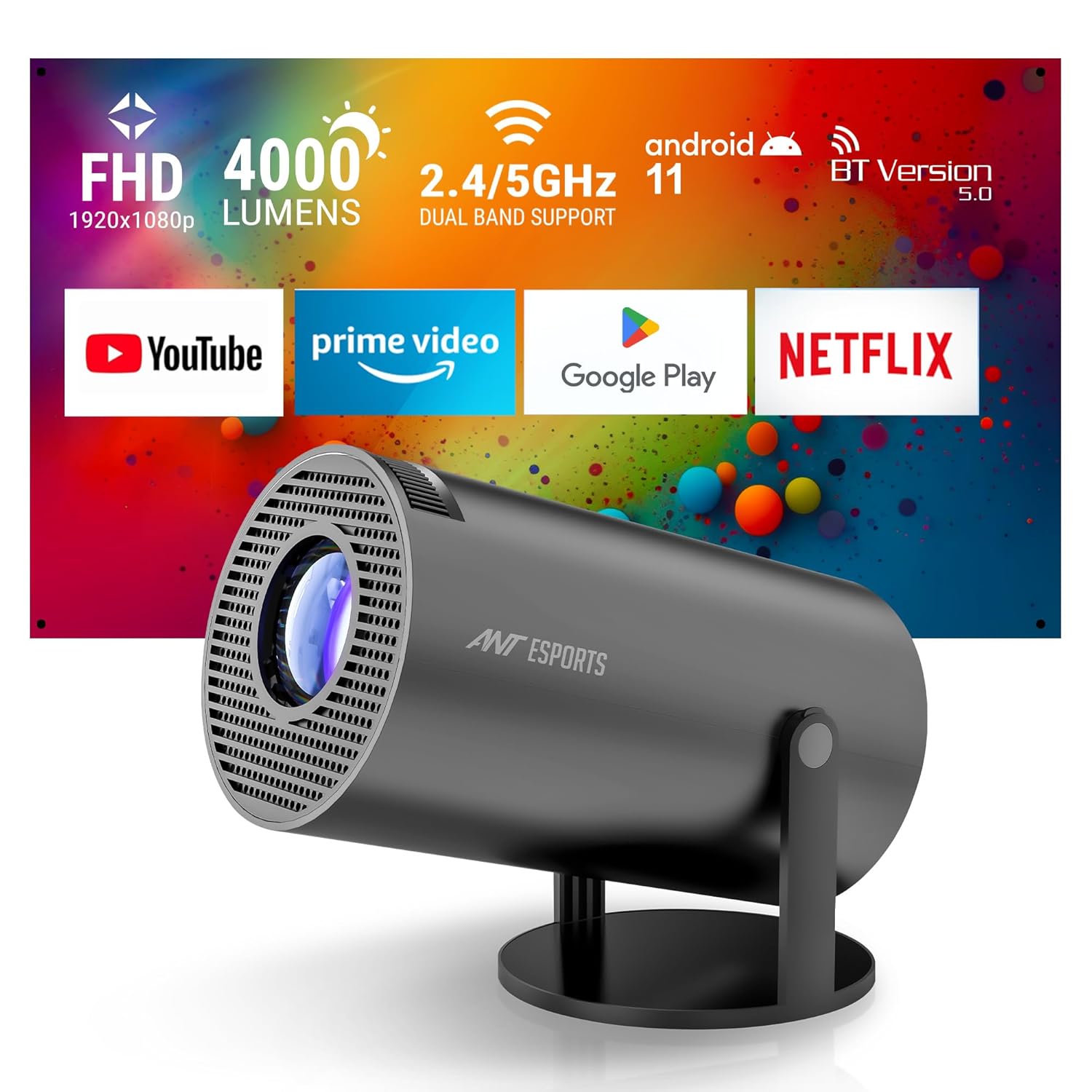 ANT ESPORTS - MULTIMEDIA PROJECTOR WHITE - VIEW 515 PLUS - Pakshal Impex