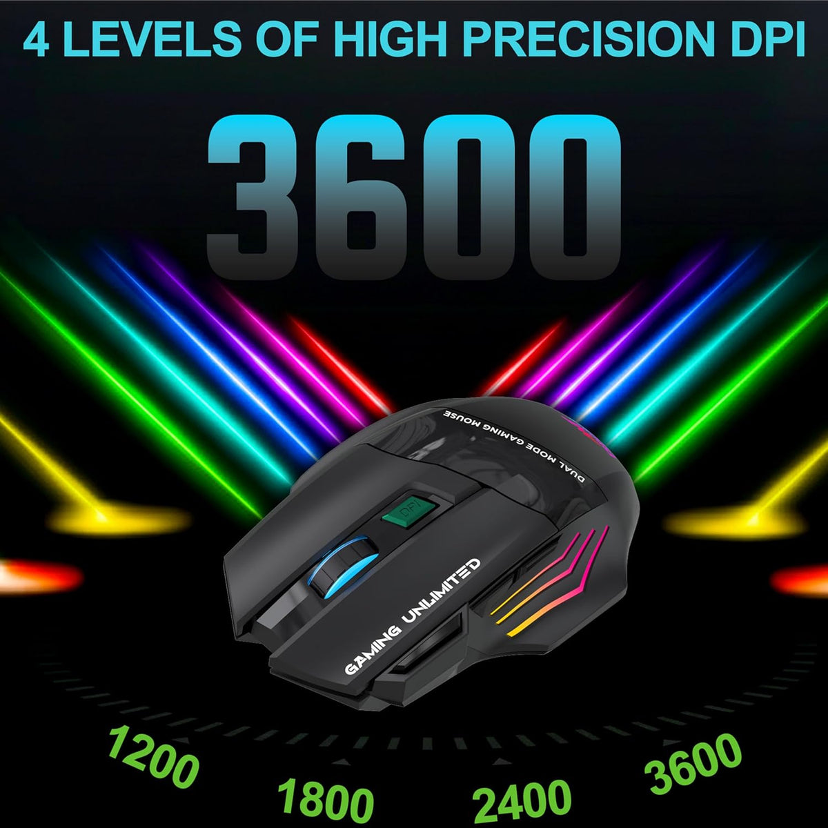 ANT ESPORTS RGB WIRELESS GAMING MOUSE BLACK – GM105 PRO - Pakshal Impex