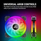 Ant Esports Superflow 120mm ARGB Black Case Fan Kit
