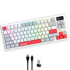 ANT ESPORTS - TRI - MODE WIRELESS RGB MAGNETIC MECHANICAL TKL KEYBOARD - WHITE, GREY, RED - APEX 200 - Pakshal Impex