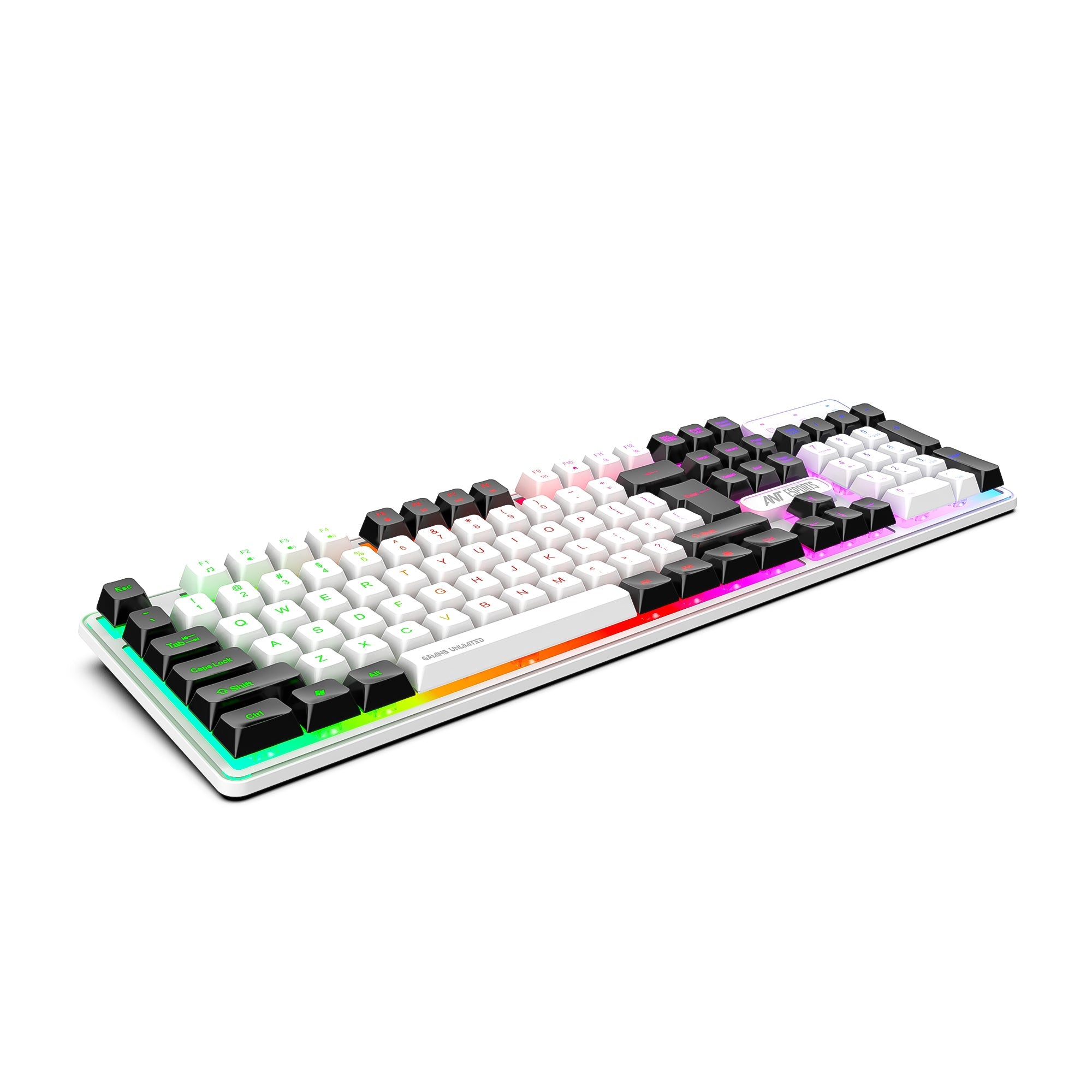 ANT ESPORTS WIRE BACKLIT GAMING COMBO B&W-KM1610PRO - Pakshal Impex