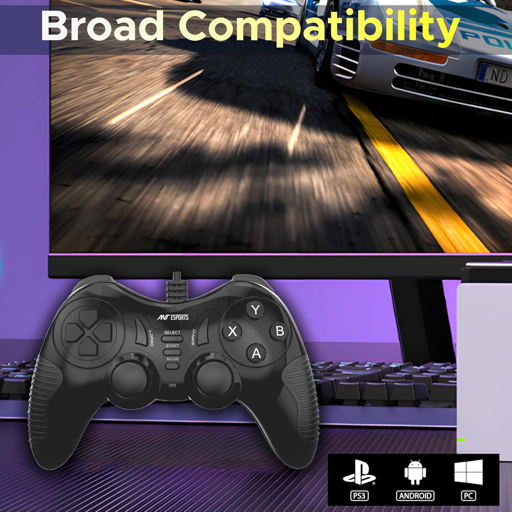 ANT ESPORTS WIRED GAMEPAD BLACK - GP130 - Pakshal Impex