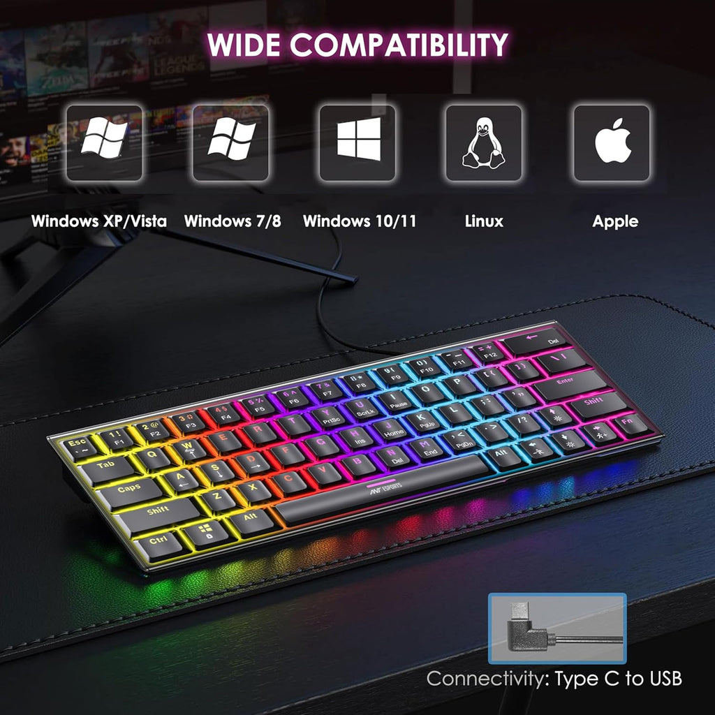 ANT ESPORTS WIRED MECHANICAL KEYBOAD BLACK -MK1200 - Pakshal Impex