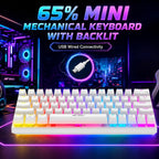 ANT ESPORTS WIRED MECHANICAL KEYBOAD WHITE-MK1200 - Pakshal Impex