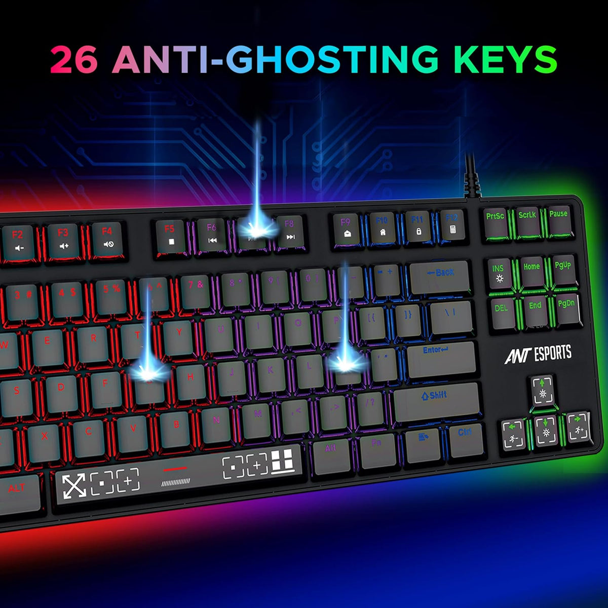 ANT ESPORTS – WIRED MECHANICAL KEYBOARD MOUSE COMBO - THUNDER 20 - Pakshal Impex