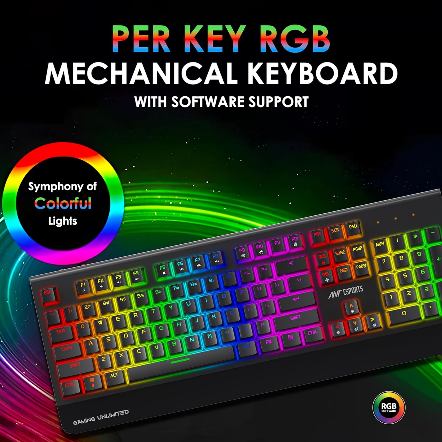 ANT ESPORTS - WIRED MECHANICAL RGB MECHANICAL KEYBOAD RED SWITCH – MK4000 - Pakshal Impex