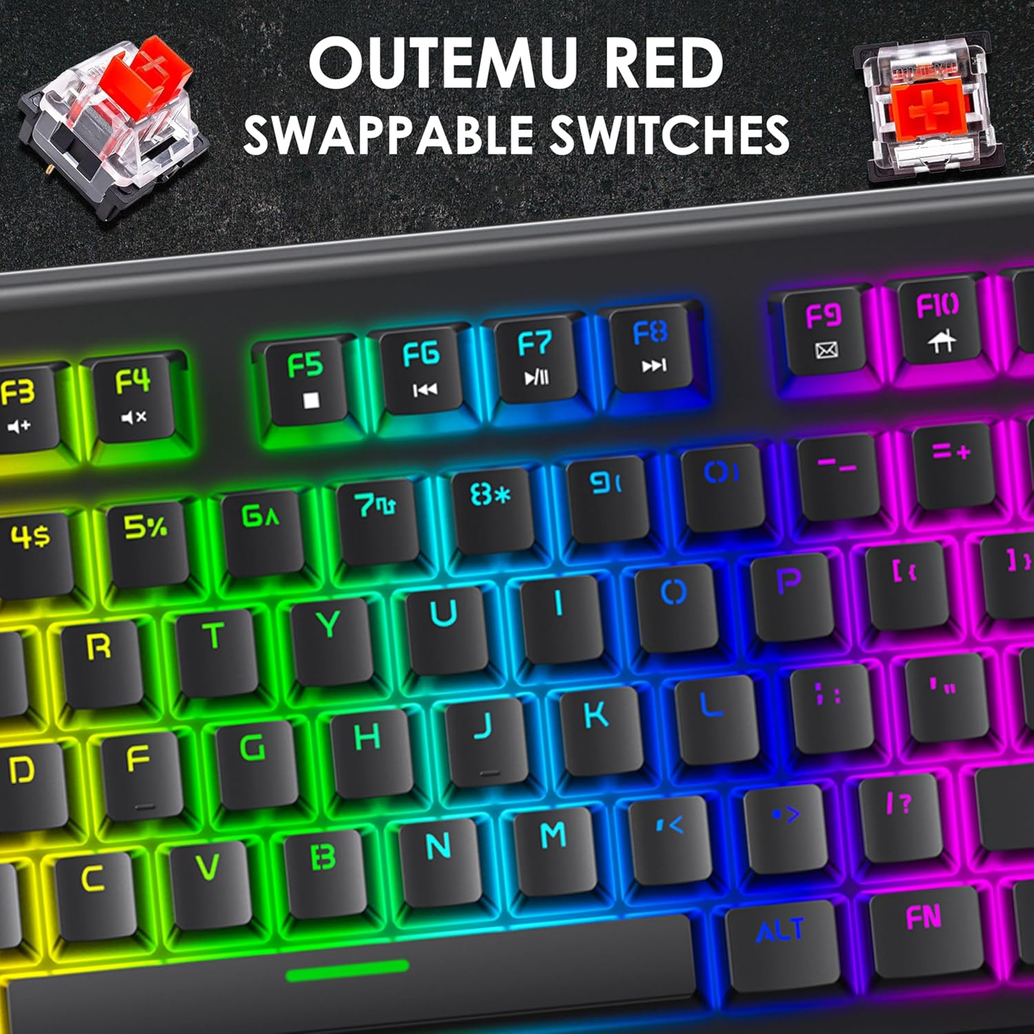 ANT ESPORTS - WIRED MECHANICAL RGB MECHANICAL KEYBOAD RED SWITCH – MK4000 - Pakshal Impex