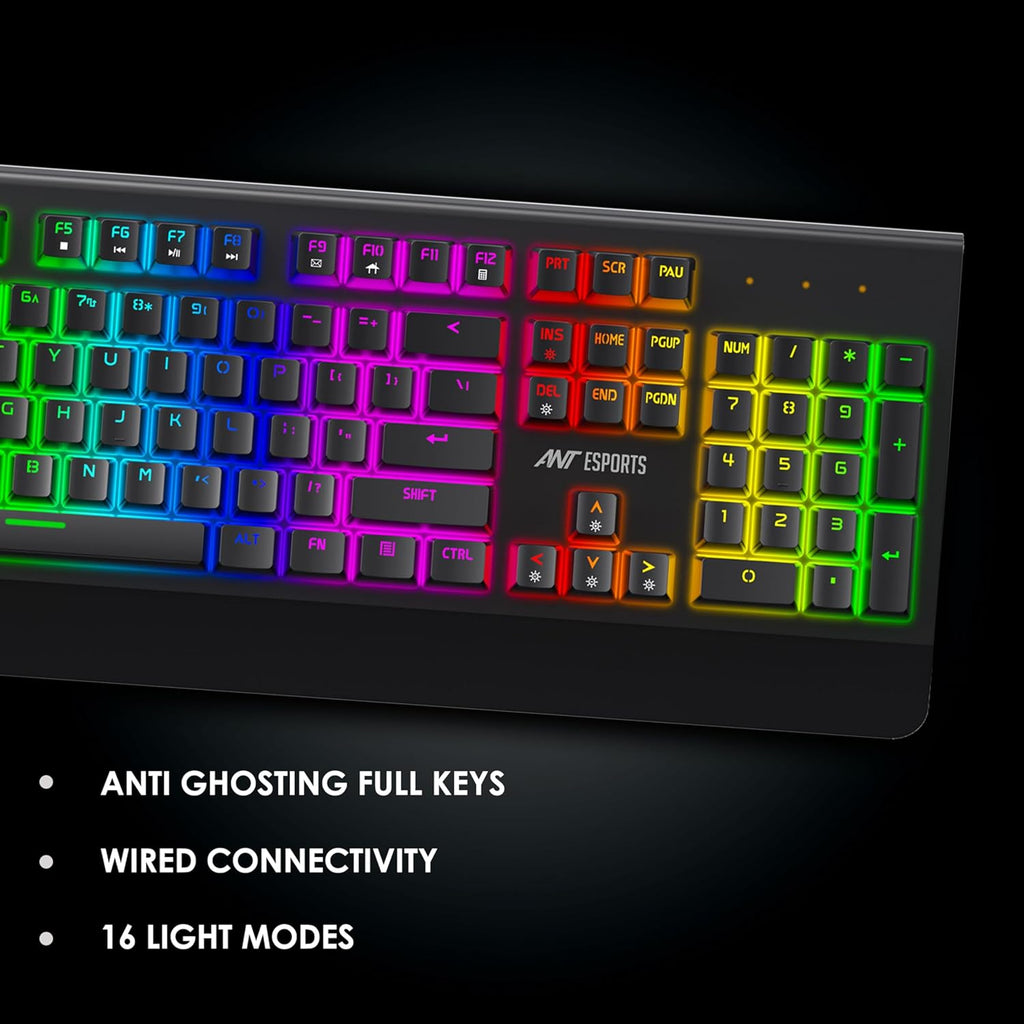 ANT ESPORTS - WIRED MECHANICAL RGB MECHANICAL KEYBOAD RED SWITCH – MK4000 - Pakshal Impex