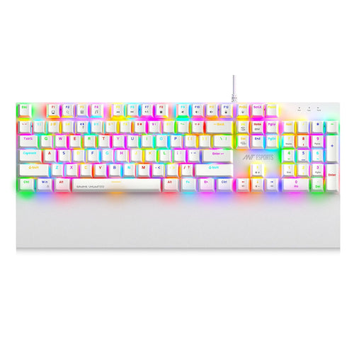 ANT ESPORTS - WIRED MECHANICAL RGB MECHANICAL KEYBOAD RED SWITCH WHITE – MK4100 - Pakshal Impex