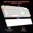 ANT ESPORTS - WIRED MECHANICAL RGB MECHANICAL KEYBOAD RED SWITCH WHITE – MK4100 - Pakshal Impex
