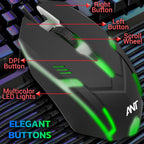 ANT ESPORTS - WIRED OPTICAL GAMING MOUSE BLACK – GM46 - Pakshal Impex