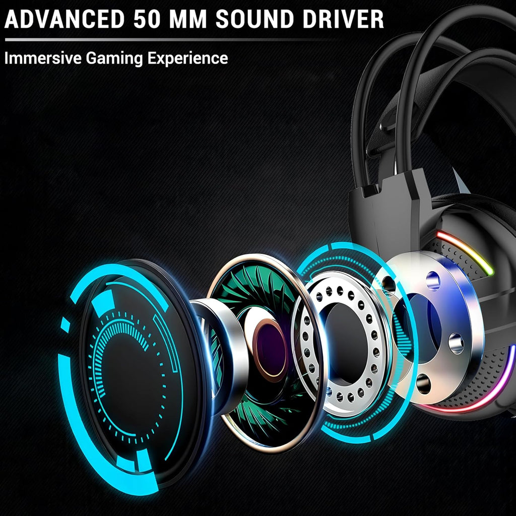 ANT ESPORTS WIRED RGB GAMING HEADSET BLACK-H525 PRO - Pakshal Impex