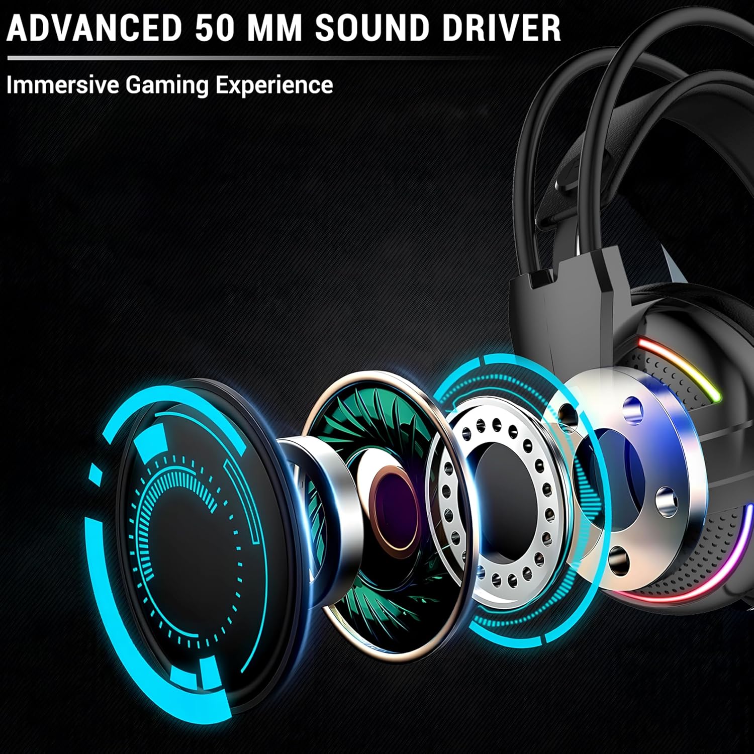 ANT ESPORTS WIRED RGB GAMING HEADSET BLACK-H525 PRO - Pakshal Impex