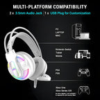 ANT ESPORTS WIRED RGB GAMING HEADSET WHITE-H525 PRO - Pakshal Impex