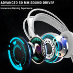 ANT ESPORTS WIRED RGB GAMING HEADSET WHITE-H525 PRO - Pakshal Impex