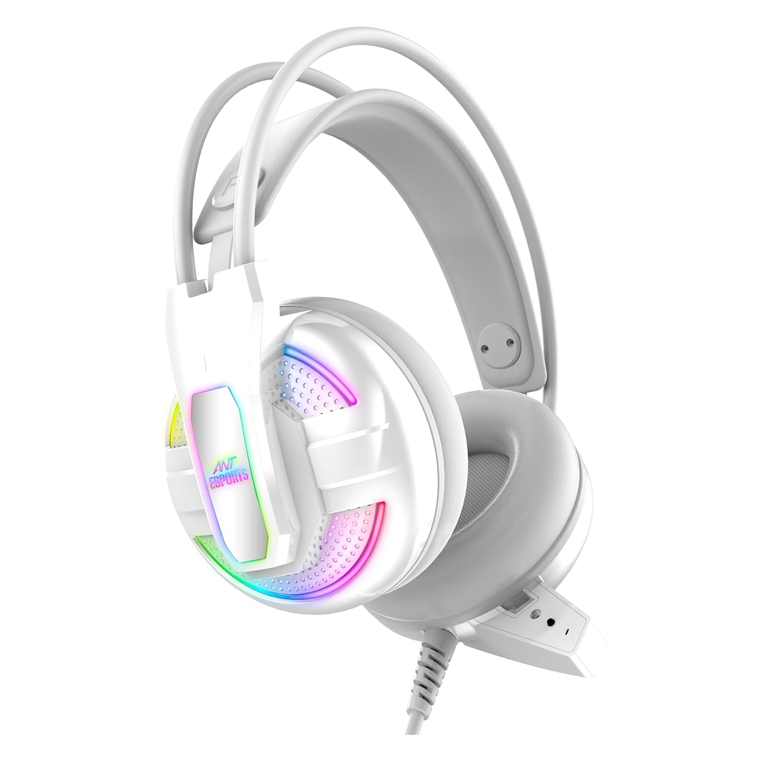 ANT ESPORTS WIRED RGB GAMING HEADSET WHITE-H525 PRO - Pakshal Impex
