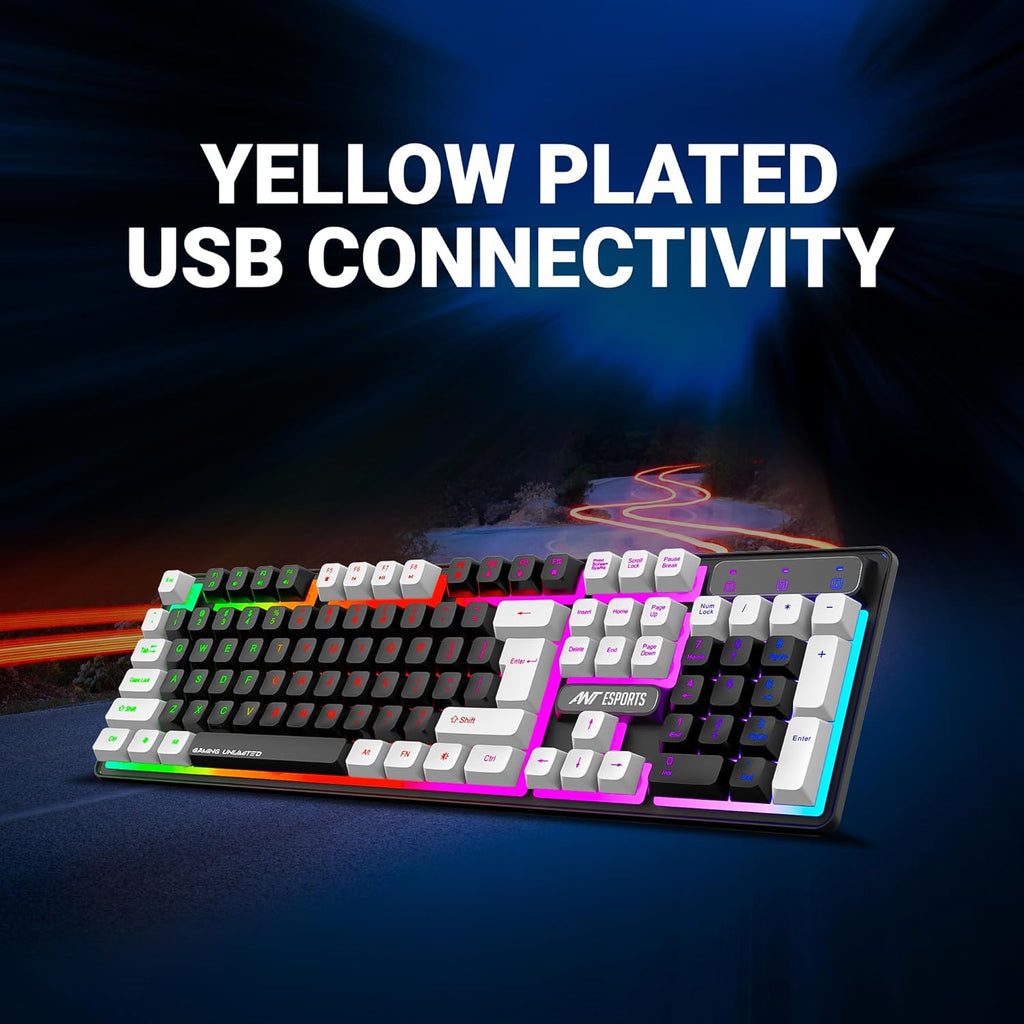 ANT ESPORTS WIRED RGB MECHANICAL KEYBOAD BLACK - MK1450 - Pakshal Impex