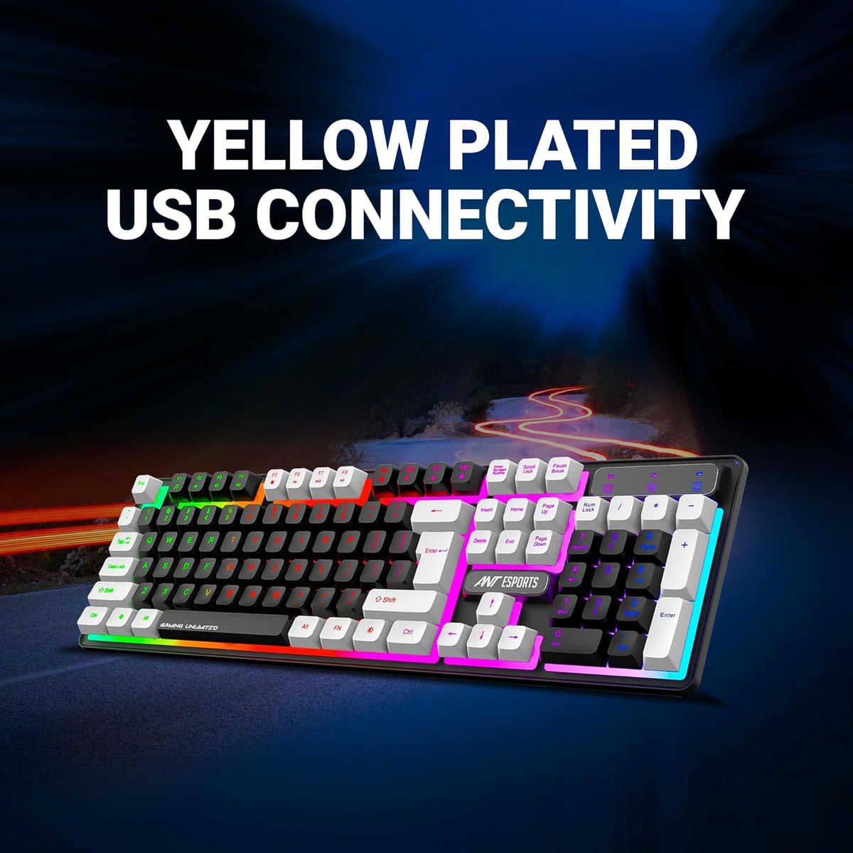 ANT ESPORTS WIRED RGB MECHANICAL KEYBOAD BLACK - MK1450 - Pakshal Impex