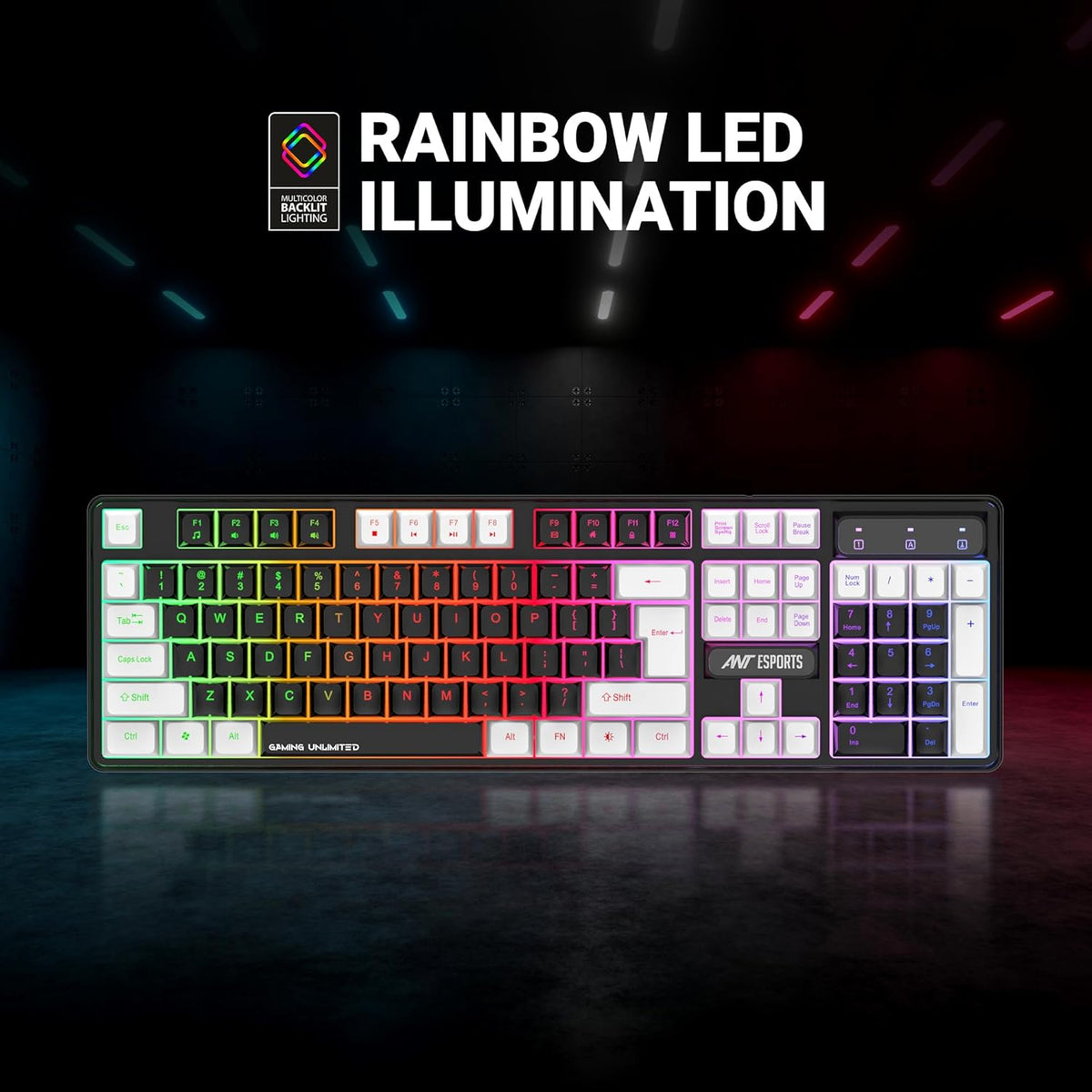 ANT ESPORTS WIRED RGB MECHANICAL KEYBOAD BLACK - MK1450 - Pakshal Impex