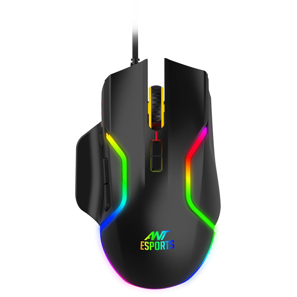 ANT ESPORTS – WIRED RGB OPTICAL GAMING MOUSE BLACK – GM340 - Pakshal Impex