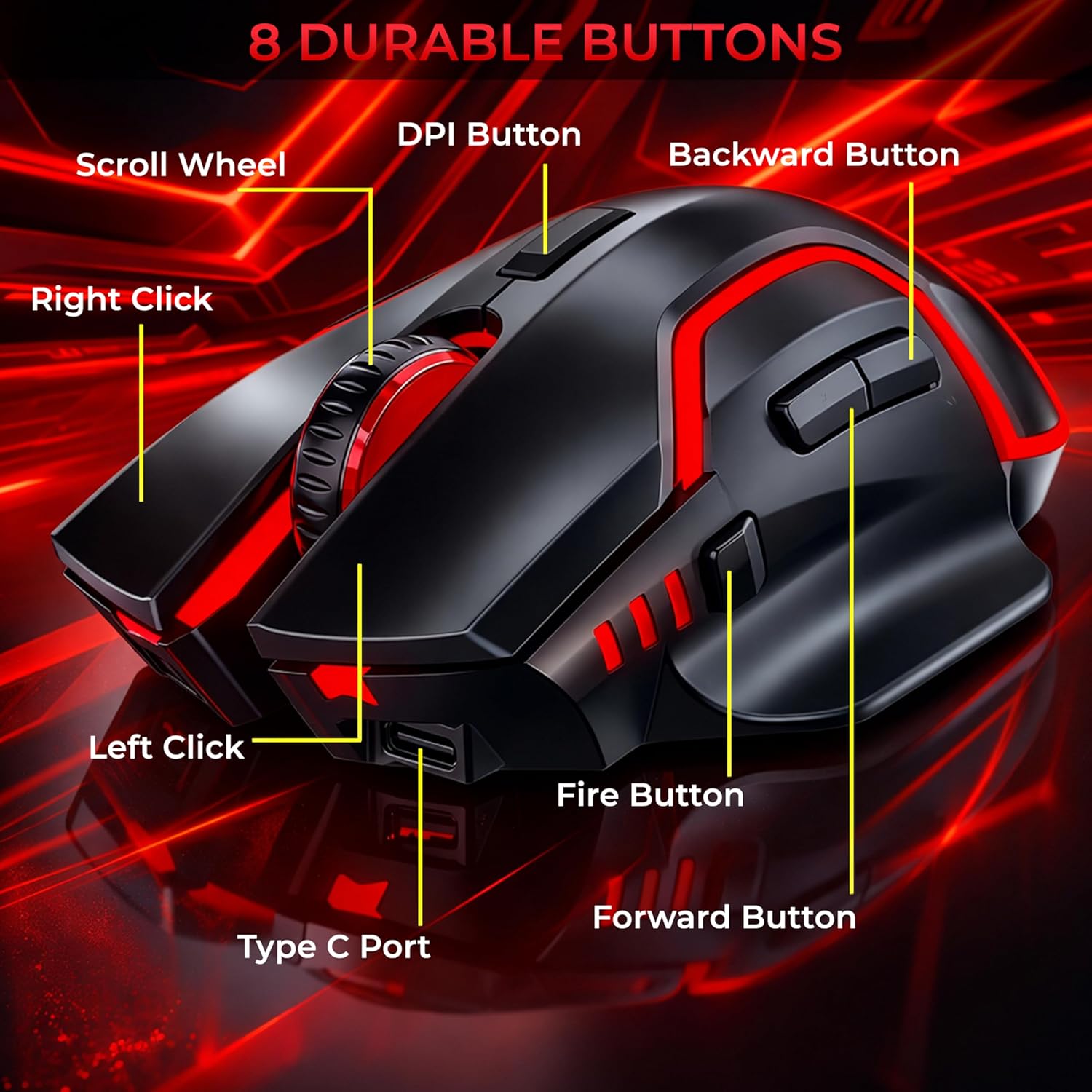 ANT ESPORTS – WIRELESS OPTICAL GAMING MOUSE BLACK - GM320 PRO - Pakshal Impex