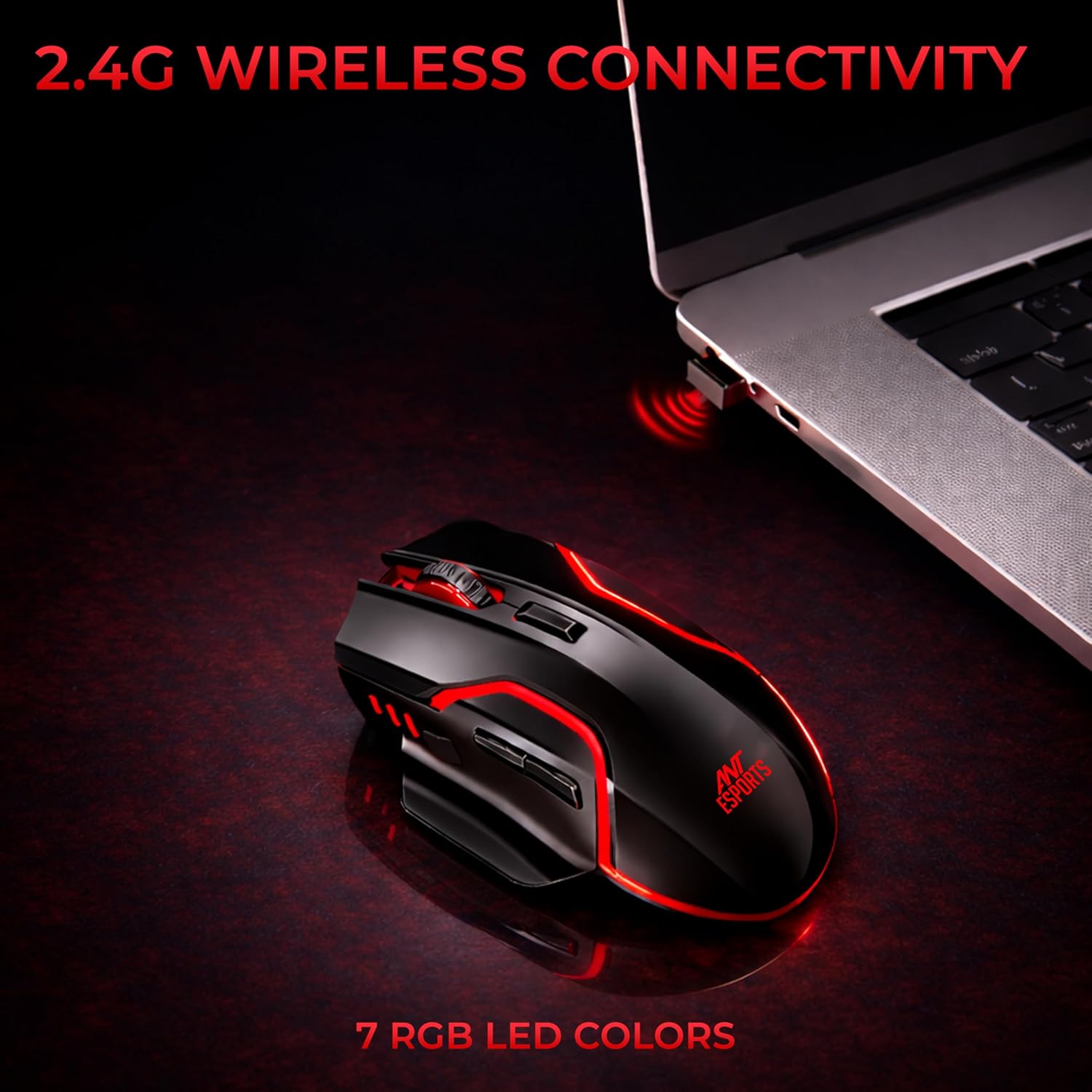 ANT ESPORTS – WIRELESS OPTICAL GAMING MOUSE BLACK - GM320 PRO - Pakshal Impex