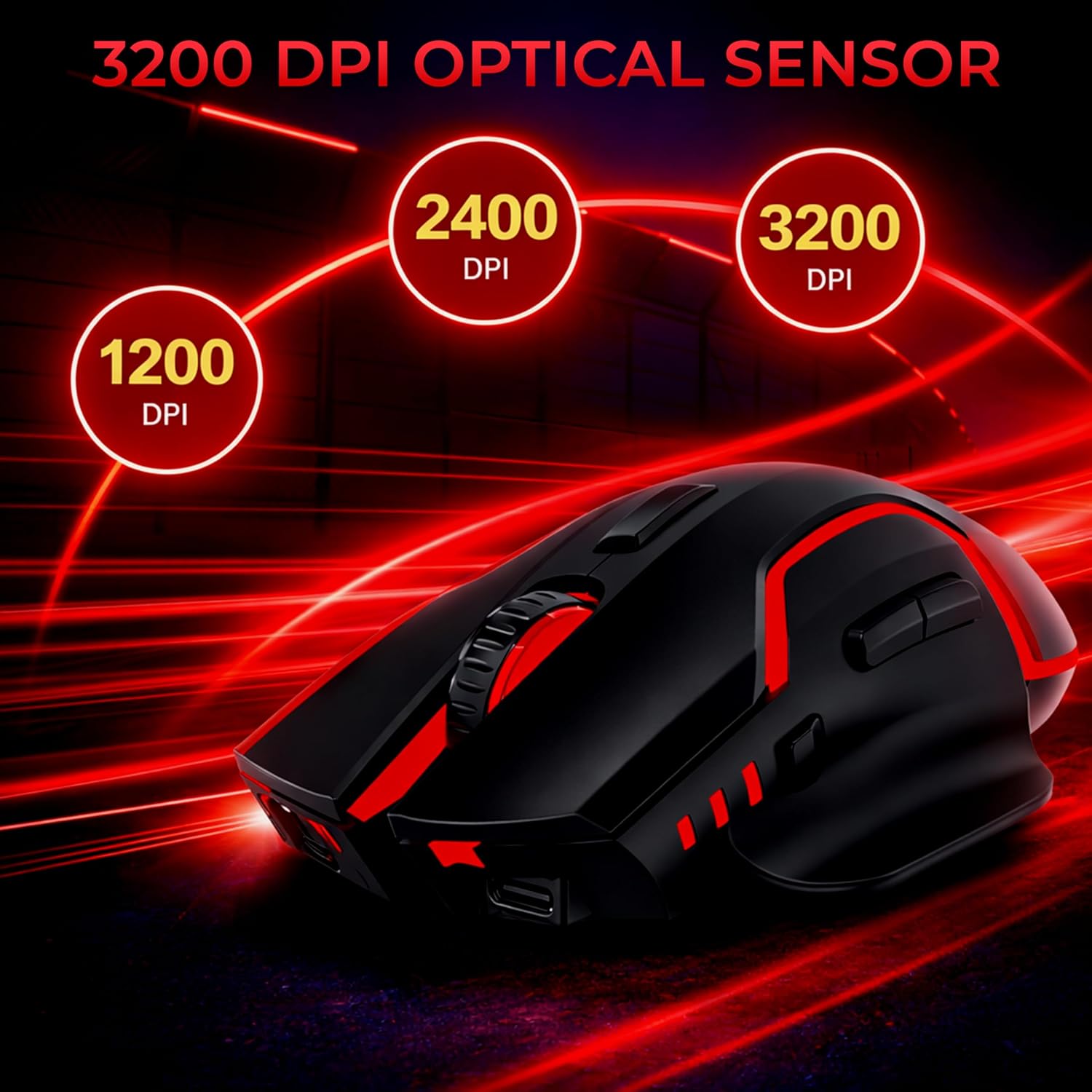 ANT ESPORTS – WIRELESS OPTICAL GAMING MOUSE BLACK - GM320 PRO - Pakshal Impex