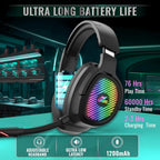 ANT ESPORTS WIRELESS RGB GAMING HEADSET BLACK - STEALTH 10 - Pakshal Impex