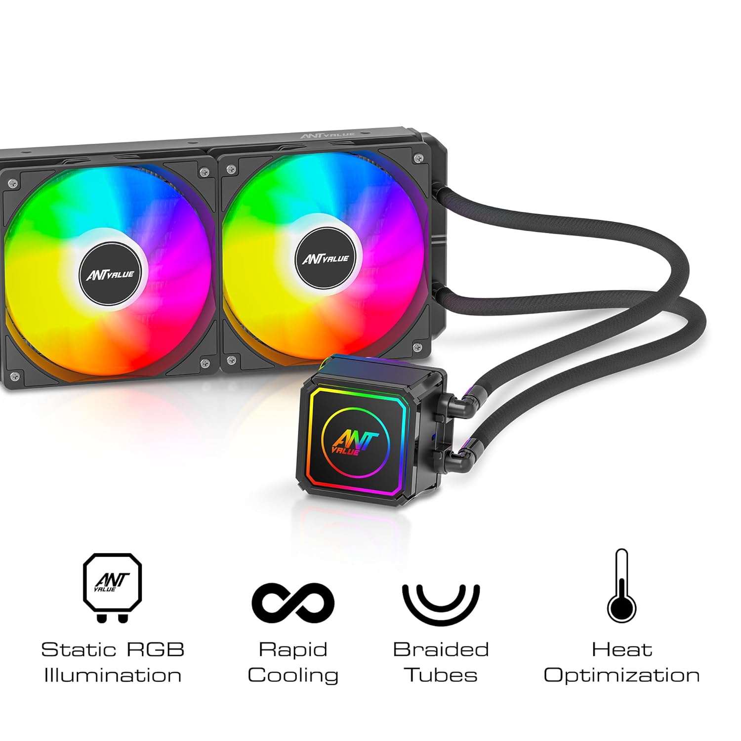 ANT VALUE 240MM LIQUID COOLER BLACK - AV240 - Pakshal Impex