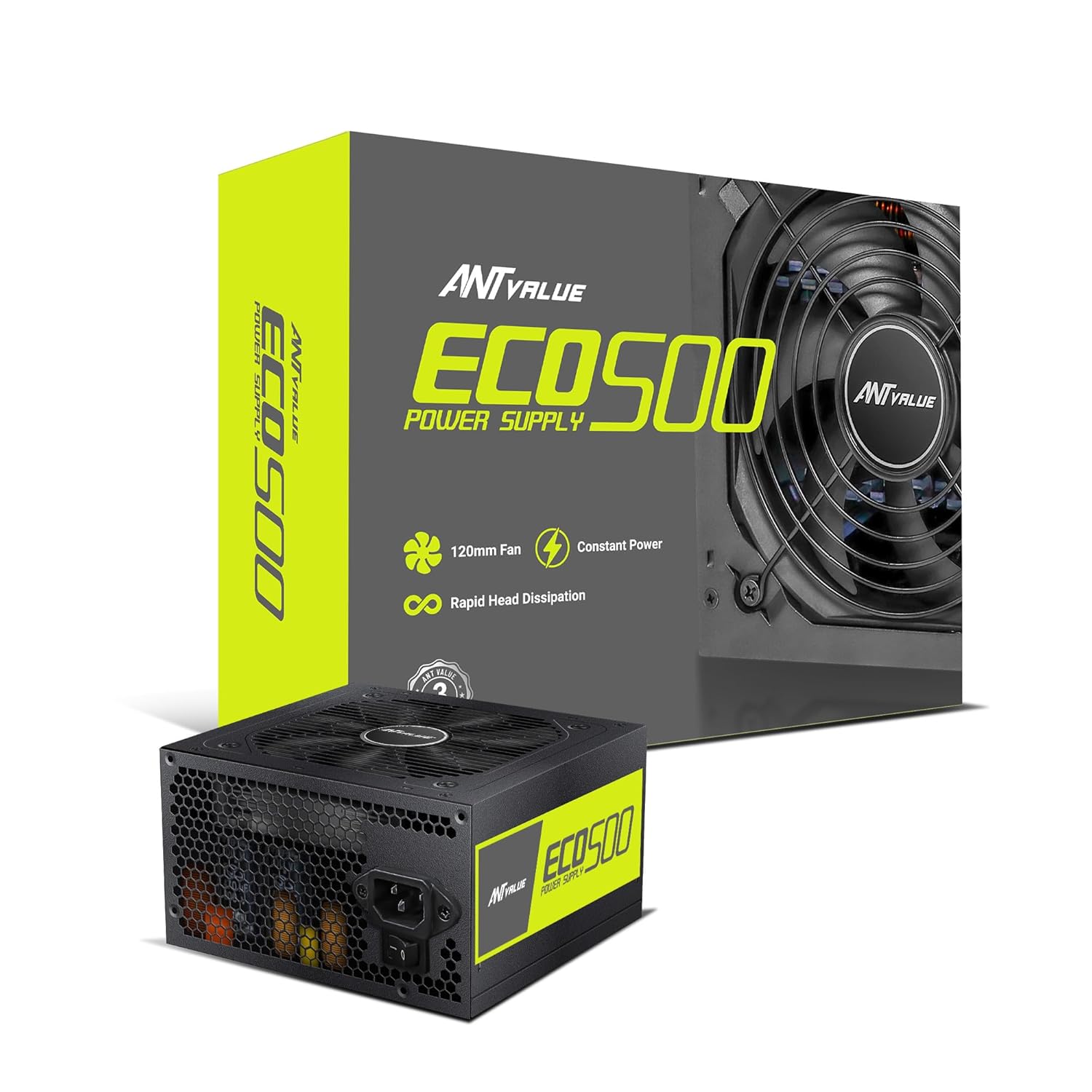 ANT VALUE POWER SUPPLY BLACK - ECO500 - Pakshal Impex
