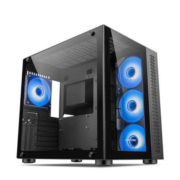 Ant Esports Chassis Crystal -Black ( Chassis Without PSU )