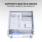 Ant Esports Chassis Crystal X6 -White ( Chassis Without Power Supply )