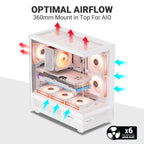 Ant Esports Chassis Crystal X6 -White ( Chassis Without Power Supply )
