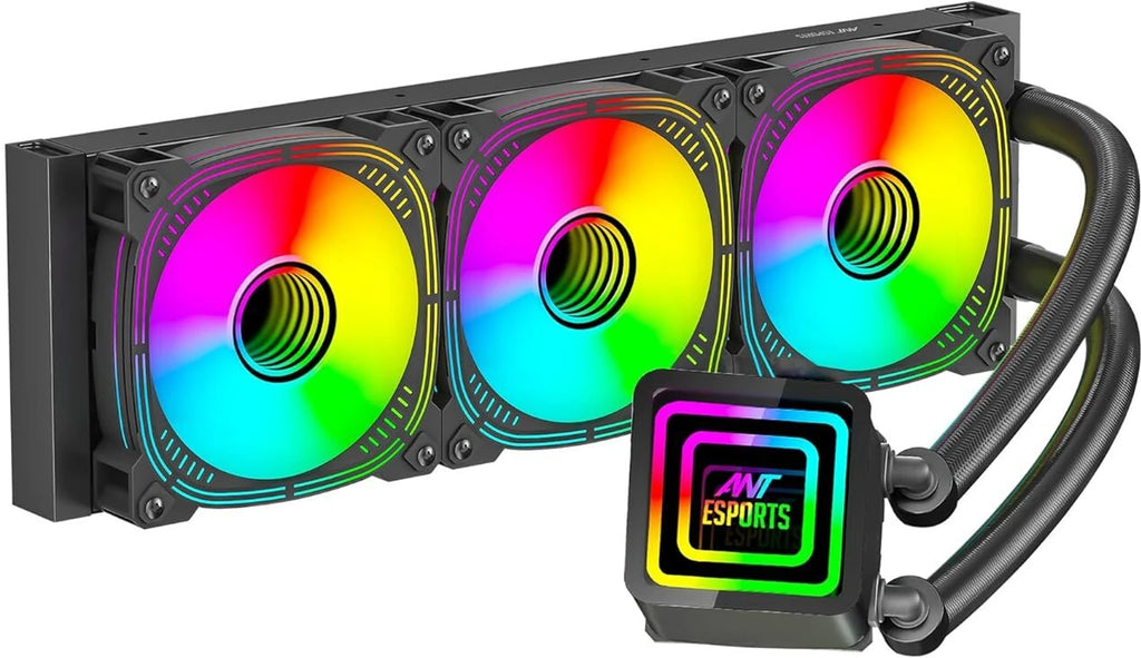 Ant Esports ICE Infinite 360 ARGB 360mm ARGB with Infinity Mirror Liquid AIO Liquid Cooling Cabinet Cooler (Black)