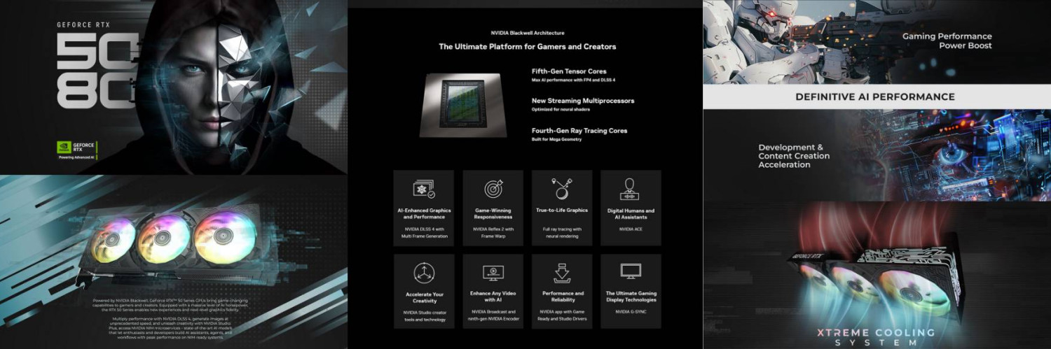 RTX 5080 16GB D7 Galax 1 click OC Black Banner 1