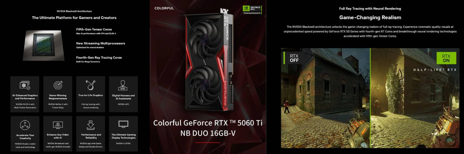 RTX 5060TI 16GB COLORFUL VLWOC Banner 1