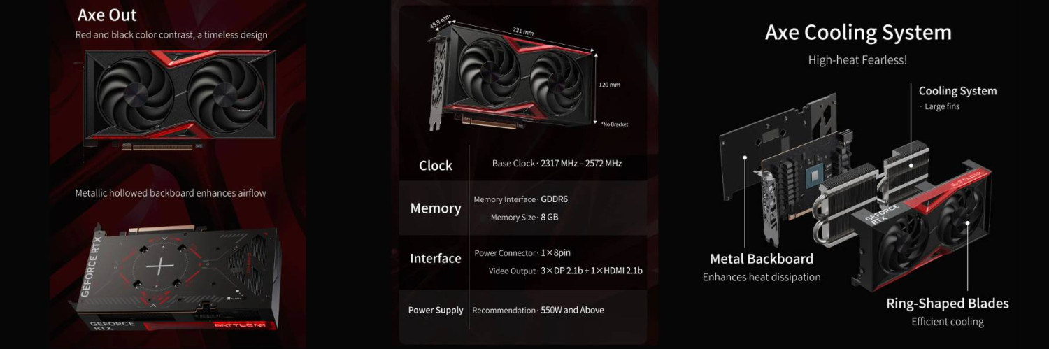 RTX 5050 8GB D7 COLORFUL BATTLE AX DUO V2 Banner 2