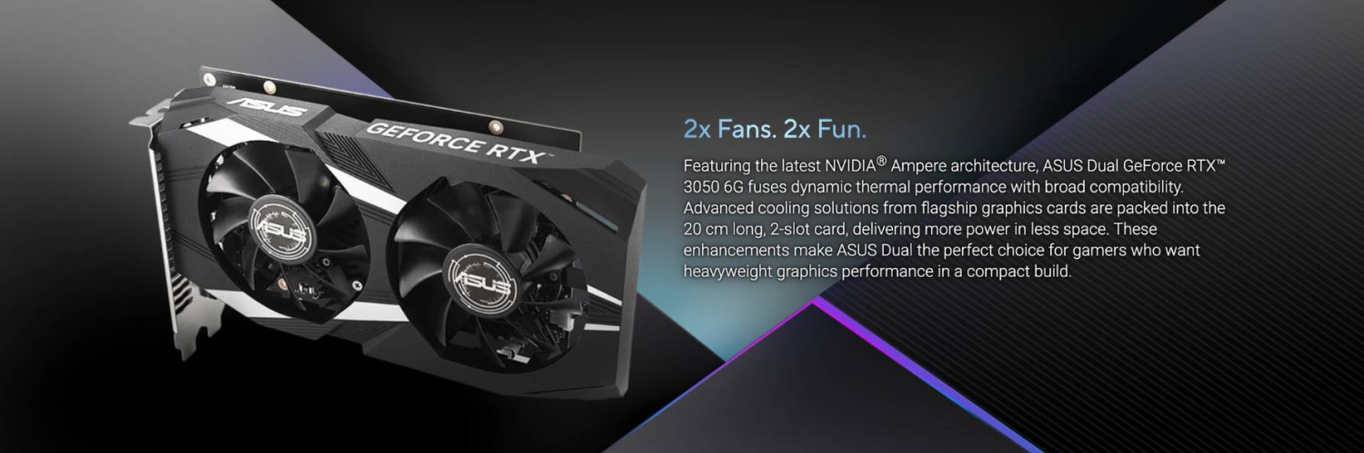 ASUS RTX 3050 6GB OC DUAL Banner 1