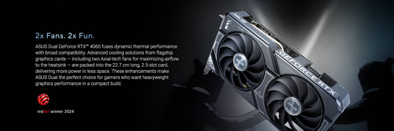 ASUS RTX 4060 8GB OC DUAL BLACK Banner 1